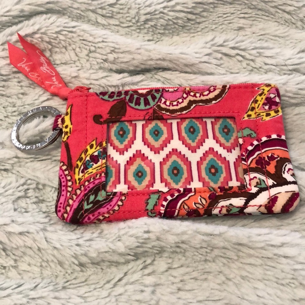 Vera Bradley ID holder w/key ring